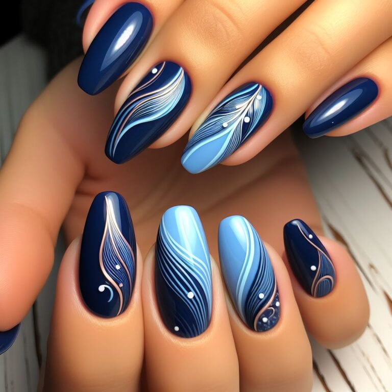 Deep Blue Delights: Ocean-Inspired Nail Design Ideas