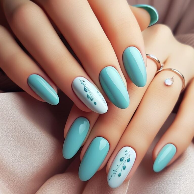 Tranquil Turquoise: Simple Nail Design for Relaxing Vibes